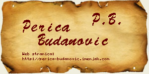 Perica Budanović vizit kartica